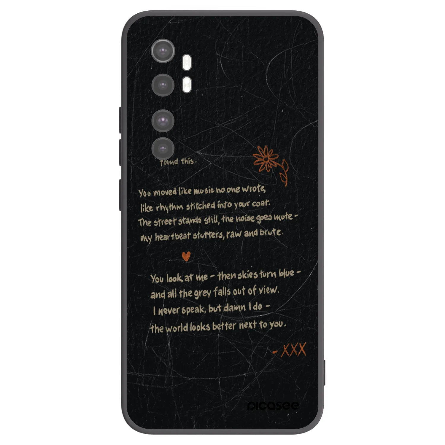 Picasee crna silikonska maskica za Xiaomi Mi Note 10 Lite - POET