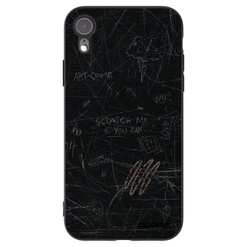 Picasee crna silikonska maskica za Apple iPhone XR - SCRATCH