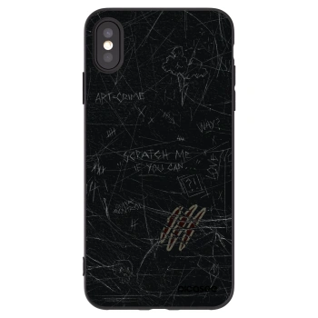 Picasee crna silikonska maskica za Apple iPhone XS Max - SCRATCH