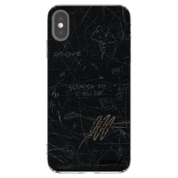 Picasee silikonska prozirna maskica za Apple iPhone XS Max - SCRATCH