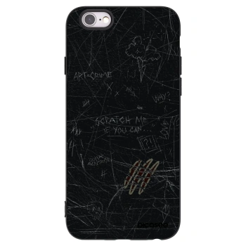 Picasee crna silikonska maskica za Apple iPhone 6/6S - SCRATCH