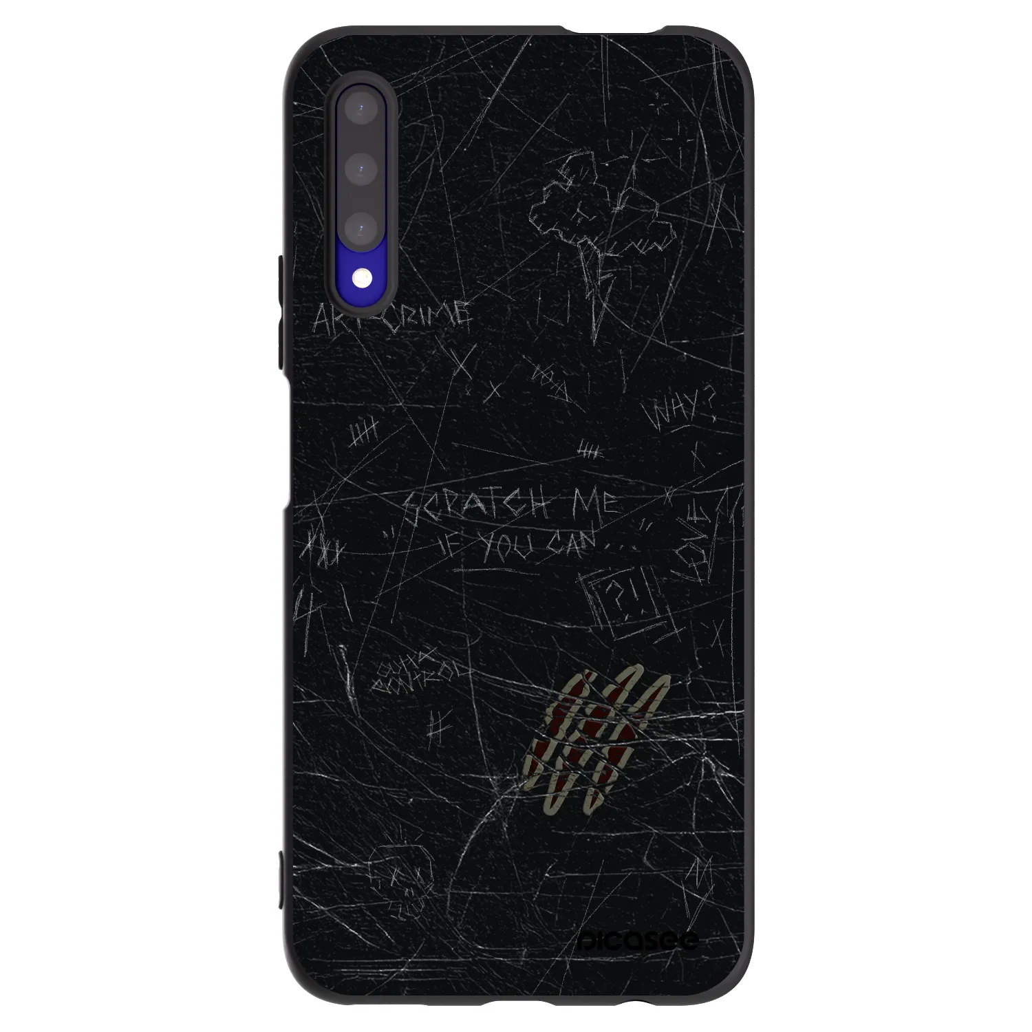 Picasee crna silikonska maskica za Honor 9X Pro - SCRATCH