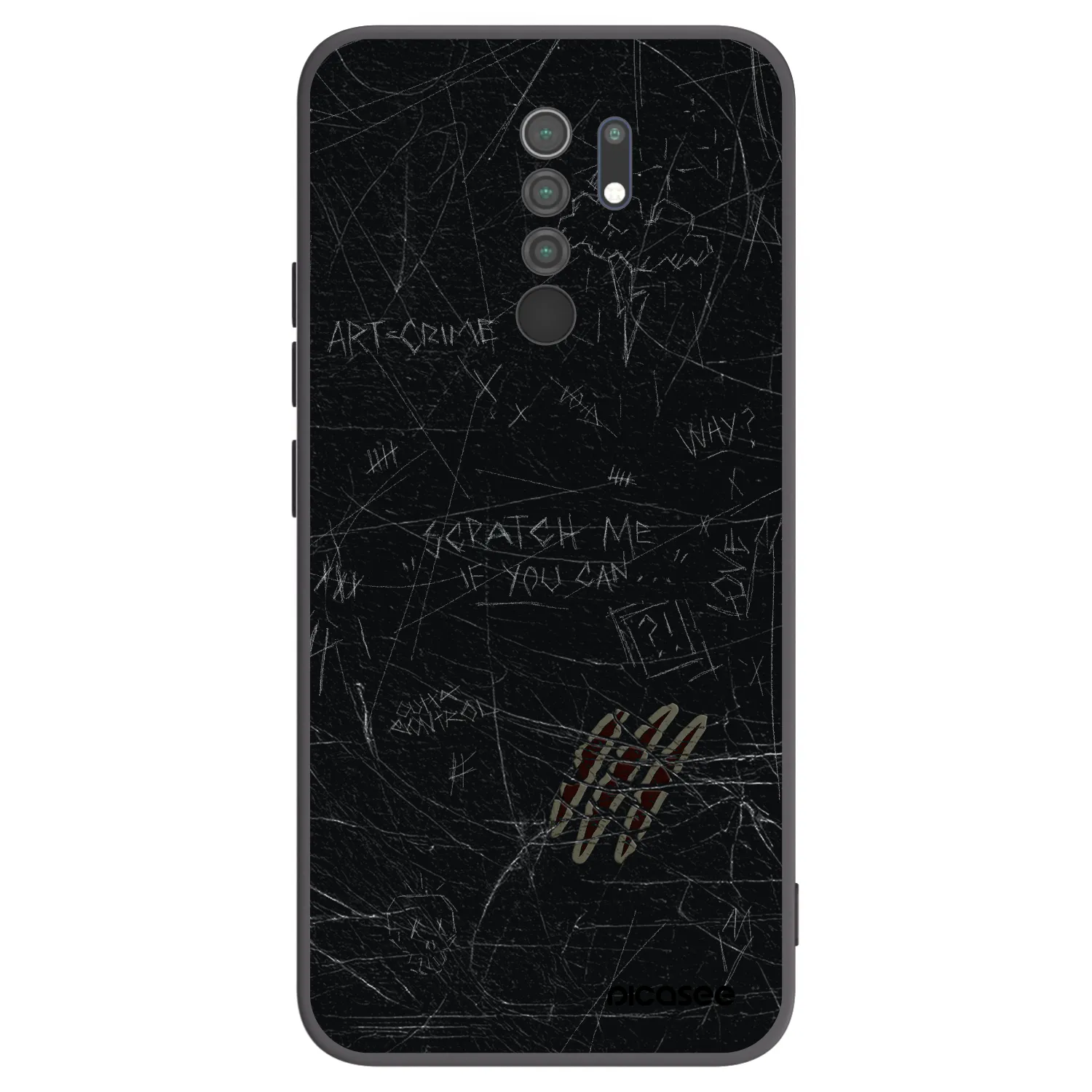 Picasee crna silikonska maskica za Xiaomi Redmi 9 - SCRATCH