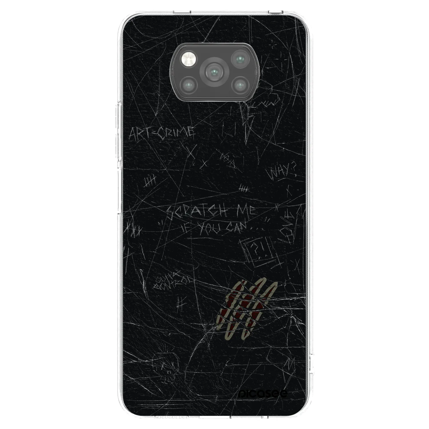 Picasee crna silikonska maskica za Xiaomi Poco X3 - SCRATCH