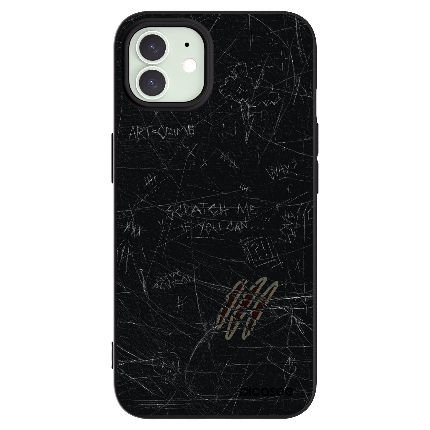 Picasee crna silikonska maskica za Apple iPhone 12 - SCRATCH