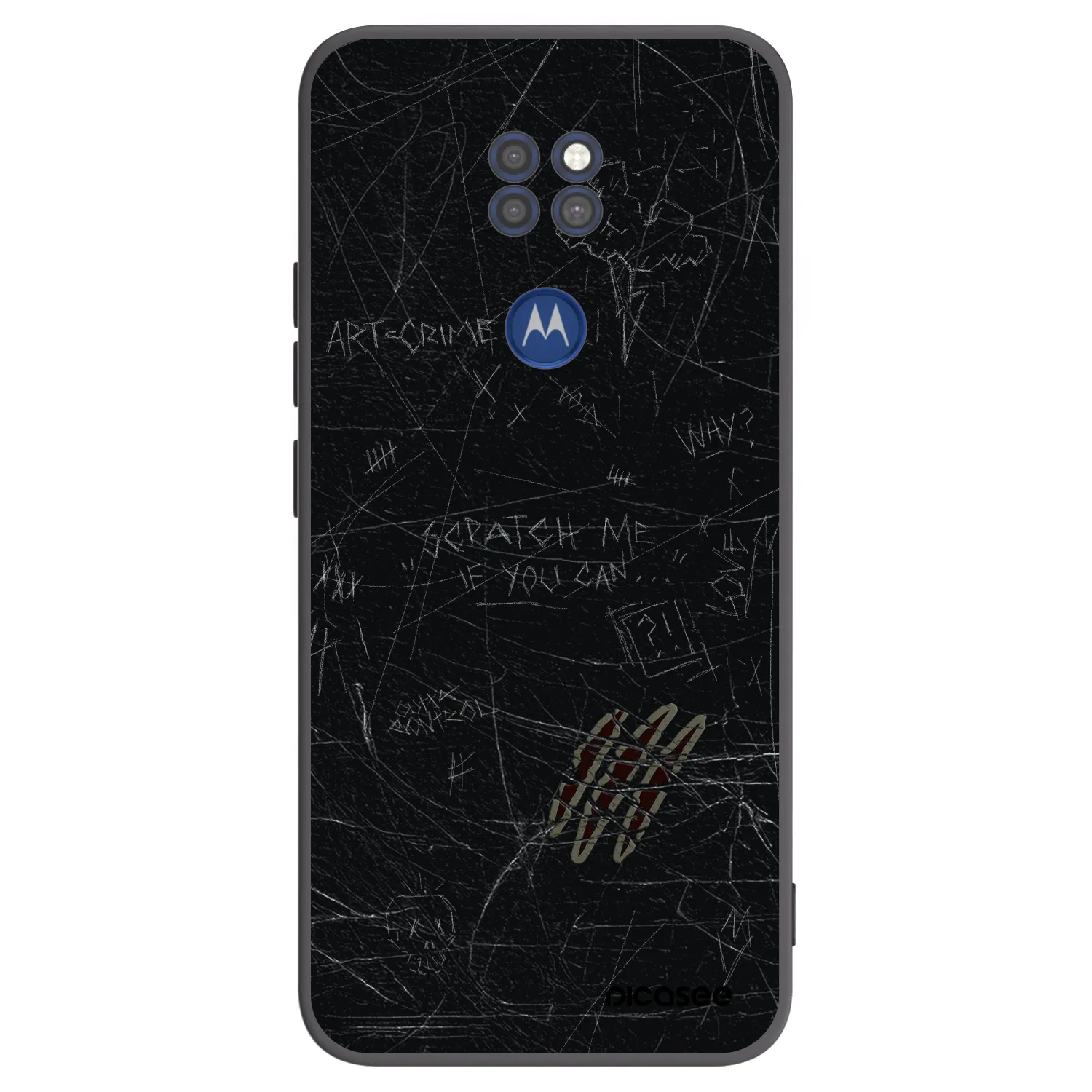 Picasee crna silikonska maskica za Motorola Moto G9 Play - SCRATCH