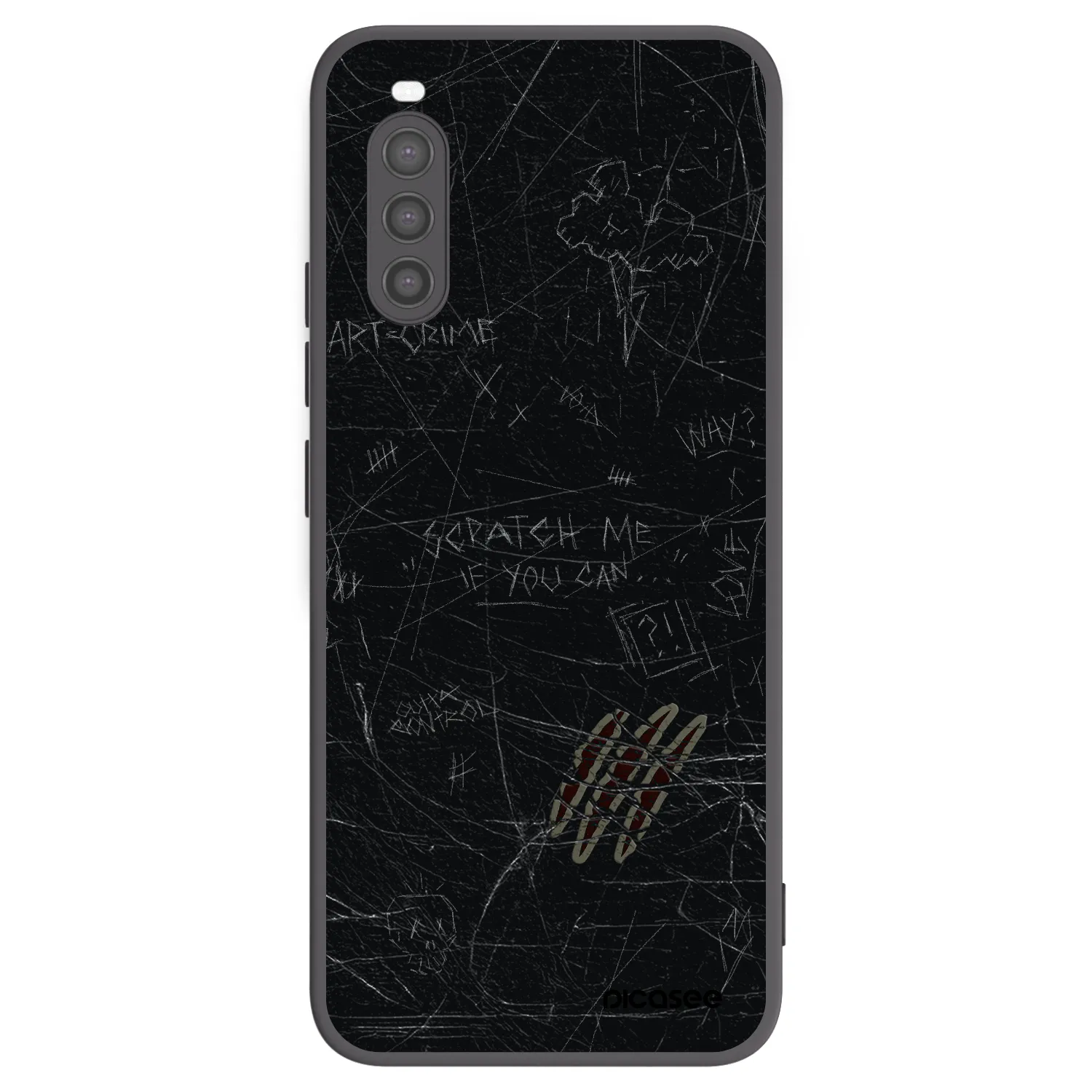 Picasee crna silikonska maskica za Sony Xperia 10 II - SCRATCH