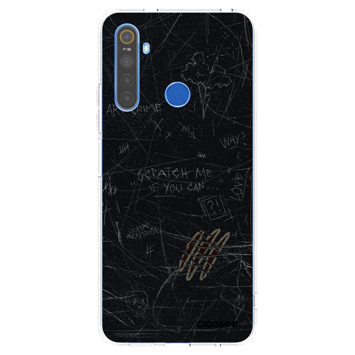 Picasee silikonska prozirna maskica za Realme 5 - SCRATCH