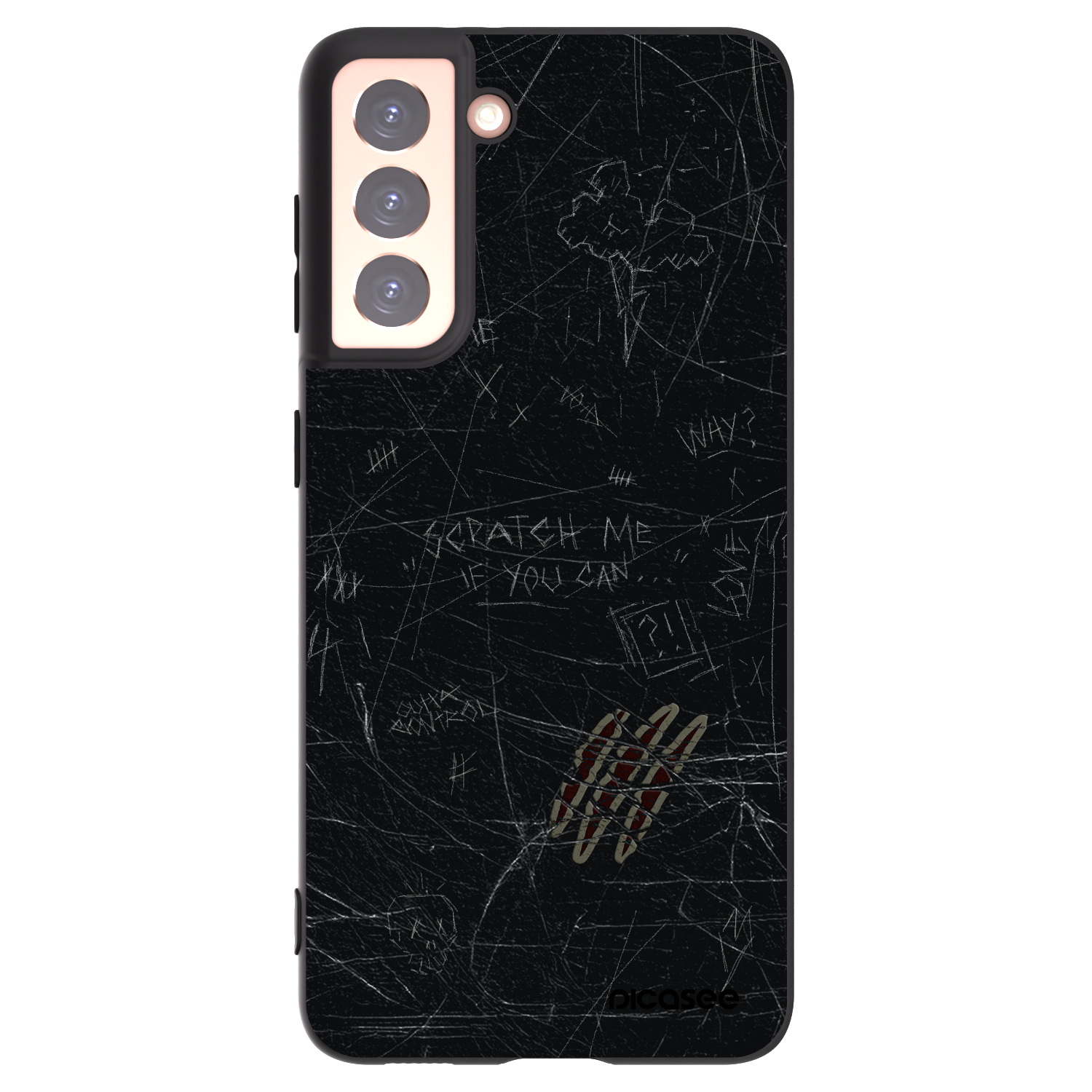 Picasee crna silikonska maskica za Samsung Galaxy S21 5G G991B - SCRATCH