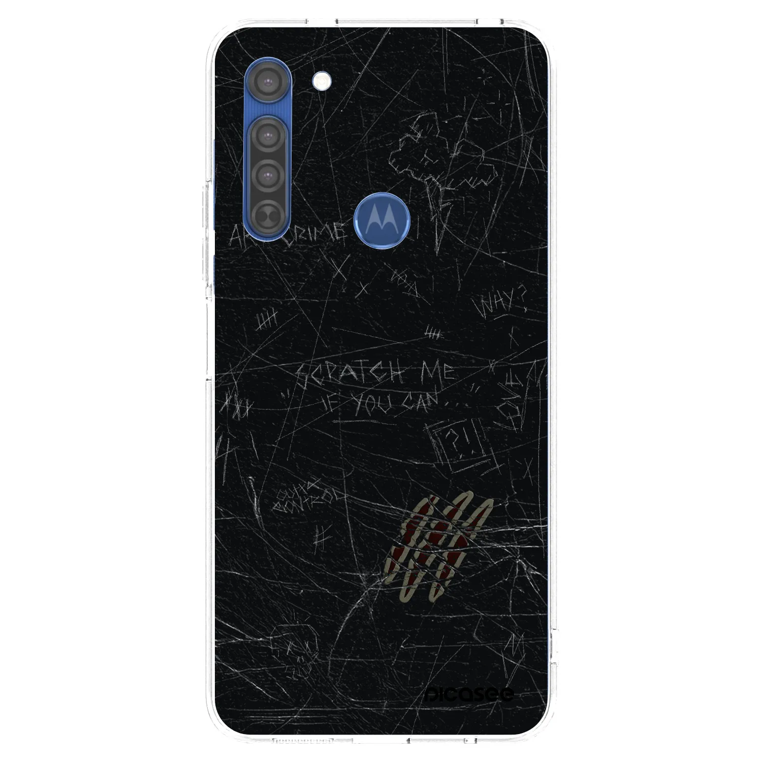 Picasee silikonska prozirna maskica za Motorola Moto G8 - SCRATCH