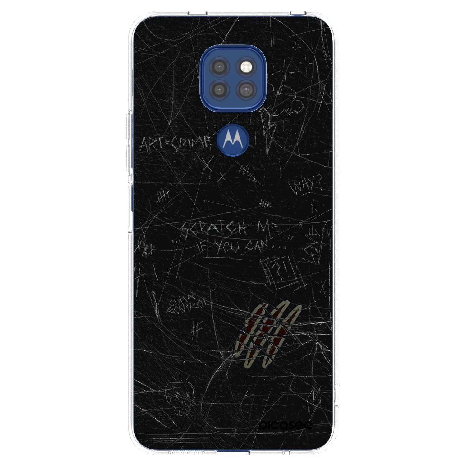 Picasee silikonska prozirna maskica za Motorola Moto G9 Play - SCRATCH