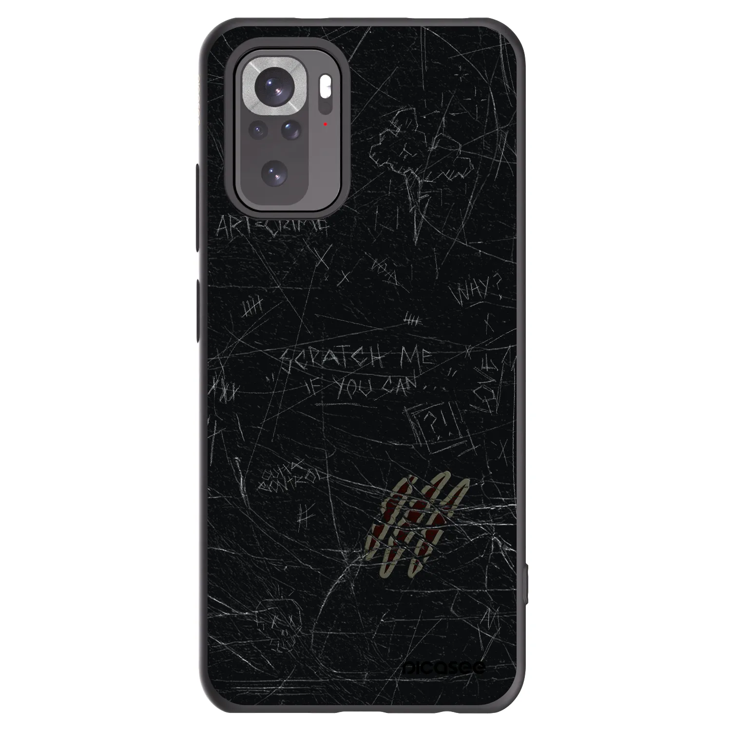 Picasee crna silikonska maskica za Xiaomi Redmi Note 10 - SCRATCH