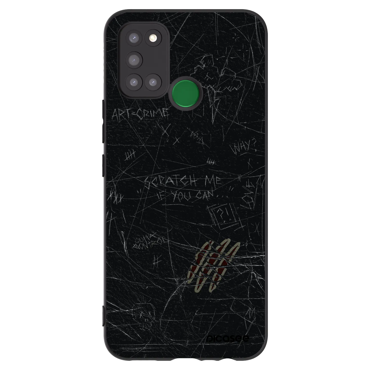 Picasee crna silikonska maskica za Realme 7i - SCRATCH