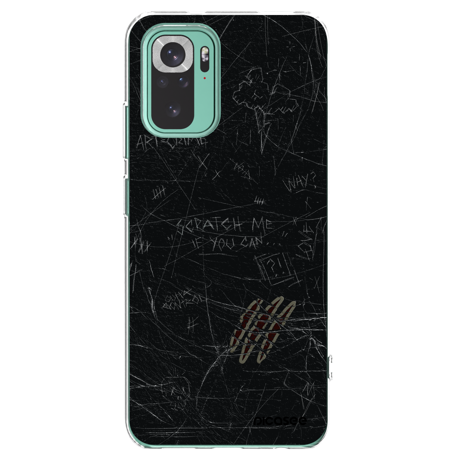 Picasee silikonska prozirna maskica za Xiaomi Redmi Note 10 Pro - SCRATCH