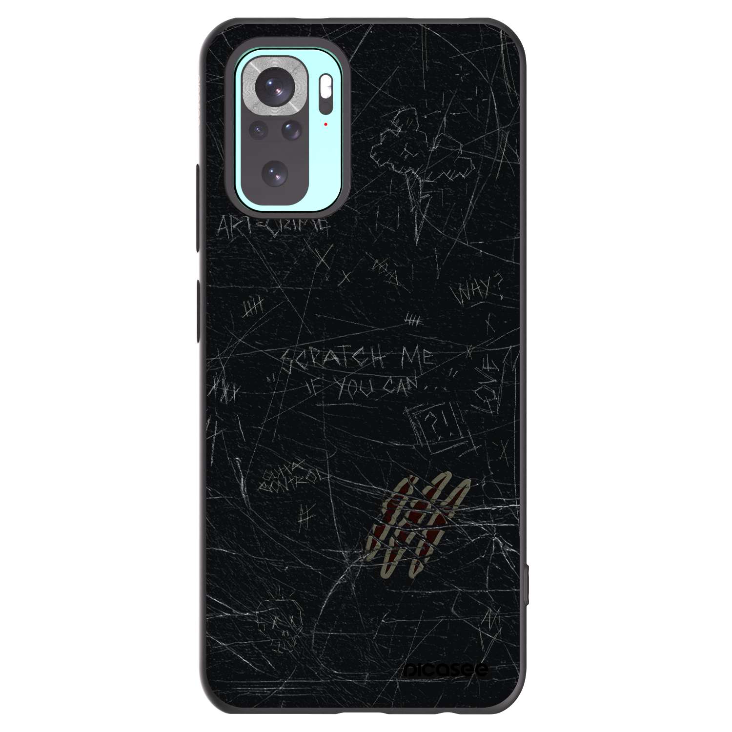Picasee crna silikonska maskica za Xiaomi Redmi Note 10 Pro - SCRATCH