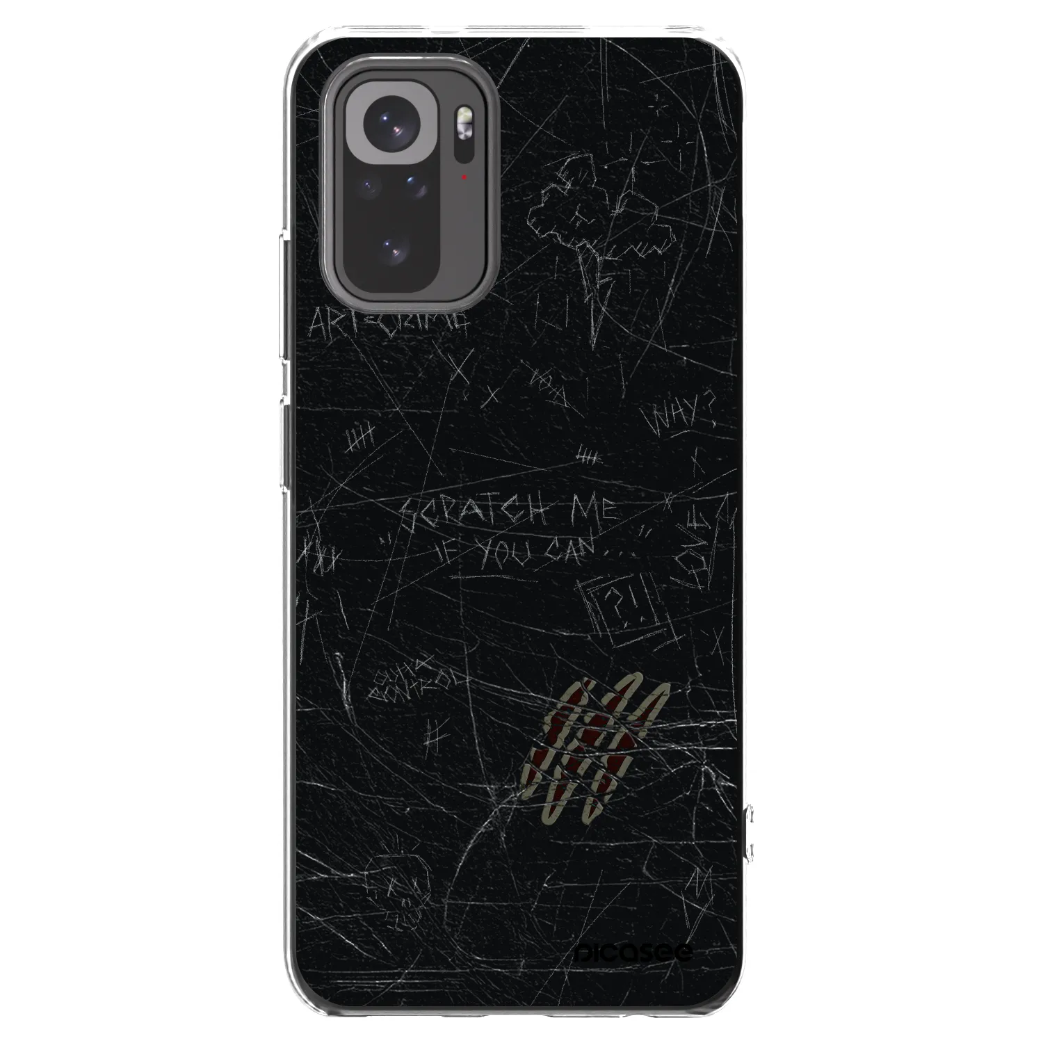 Picasee silikonska prozirna maskica za Xiaomi Redmi Note 10S - SCRATCH