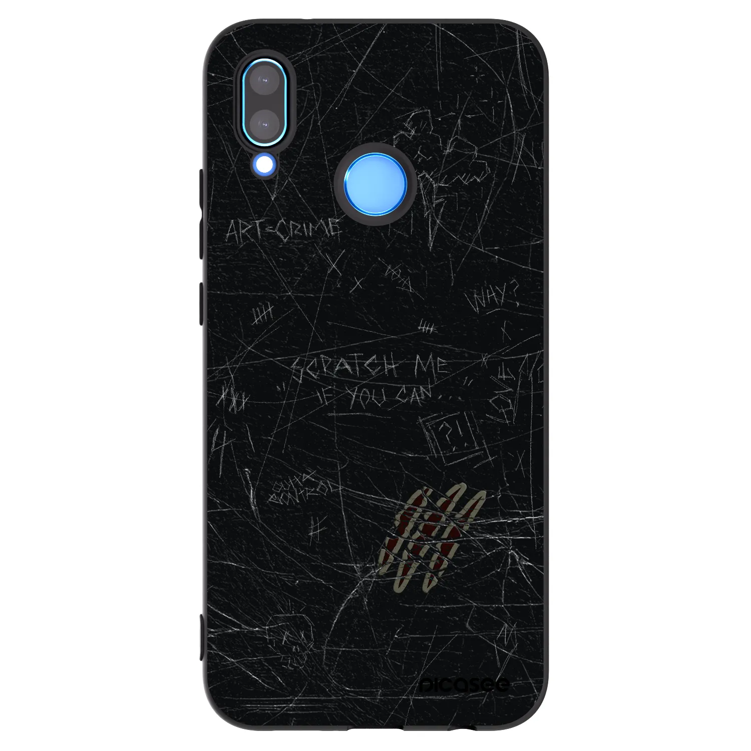 Picasee crna silikonska maskica za Huawei P20 Lite - SCRATCH