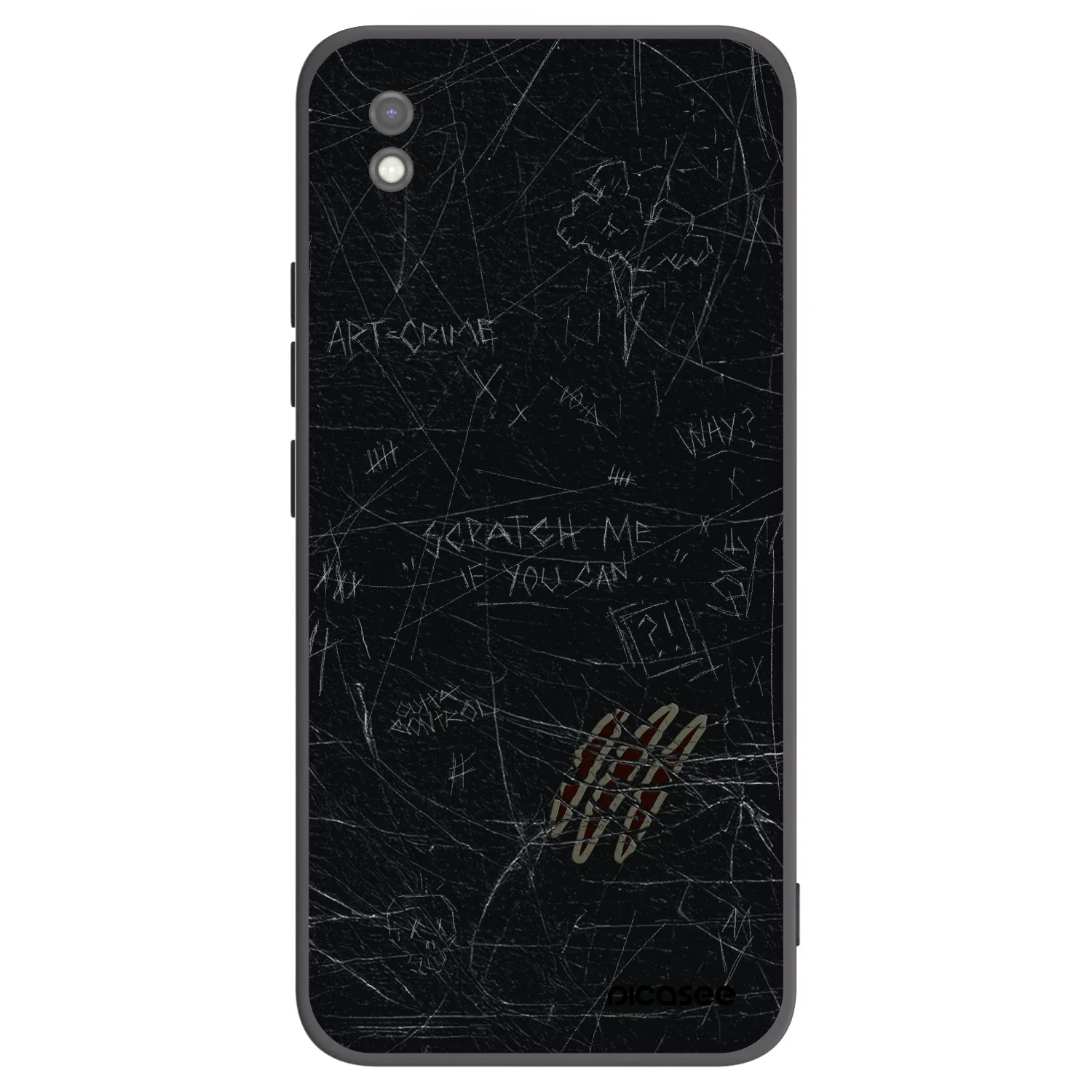Picasee crna silikonska maskica za Xiaomi Redmi 9AT - SCRATCH