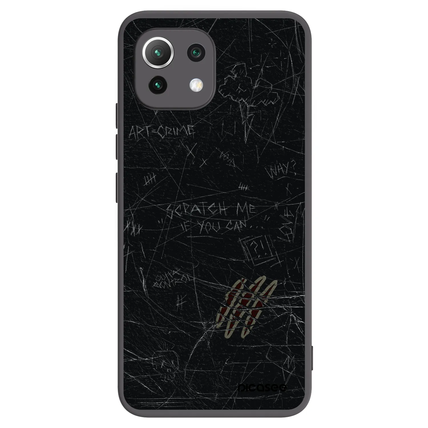 Picasee crna silikonska maskica za Xiaomi Mi 11 Lite - SCRATCH