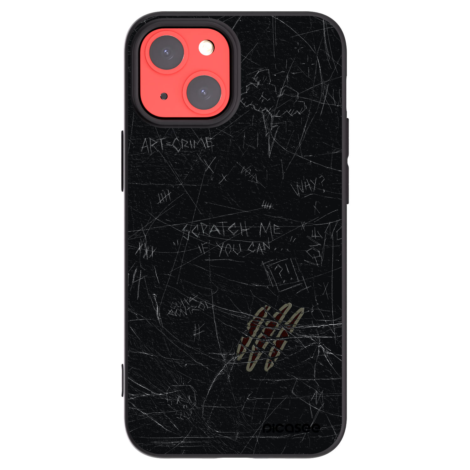 Picasee crna silikonska maskica za Apple iPhone 13 mini - SCRATCH