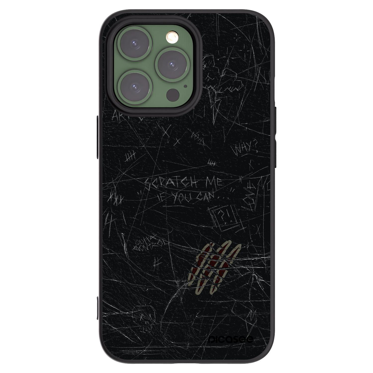Picasee crna silikonska maskica za Apple iPhone 13 Pro - SCRATCH