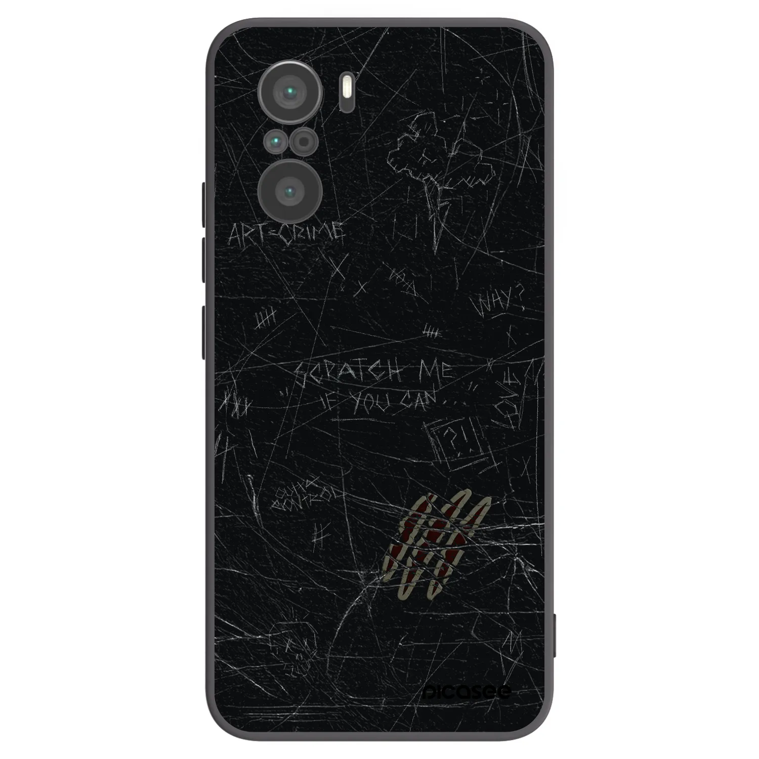 Picasee crna silikonska maskica za Xiaomi Poco F3 - SCRATCH