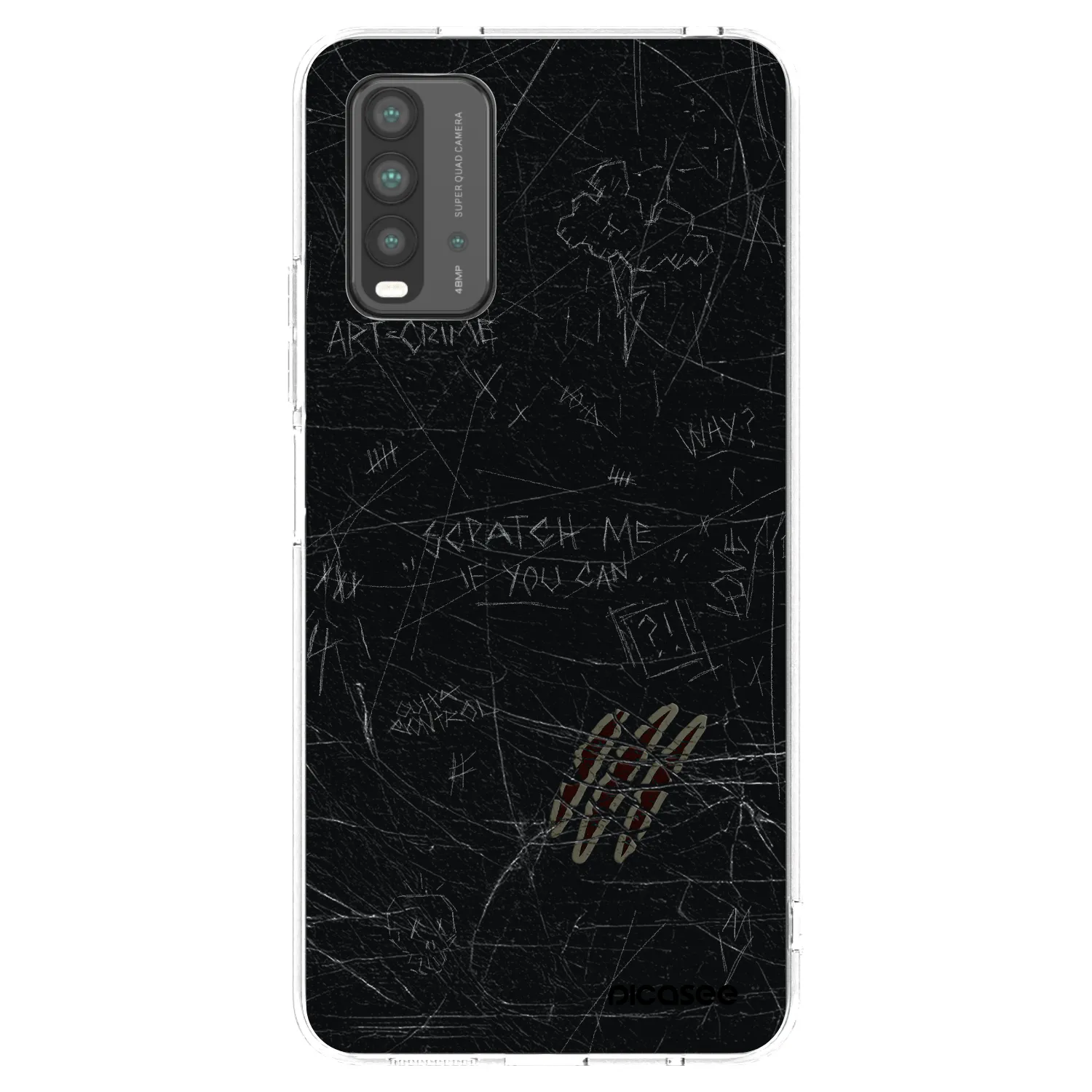 Picasee crna silikonska maskica za Xiaomi Redmi 9T - SCRATCH