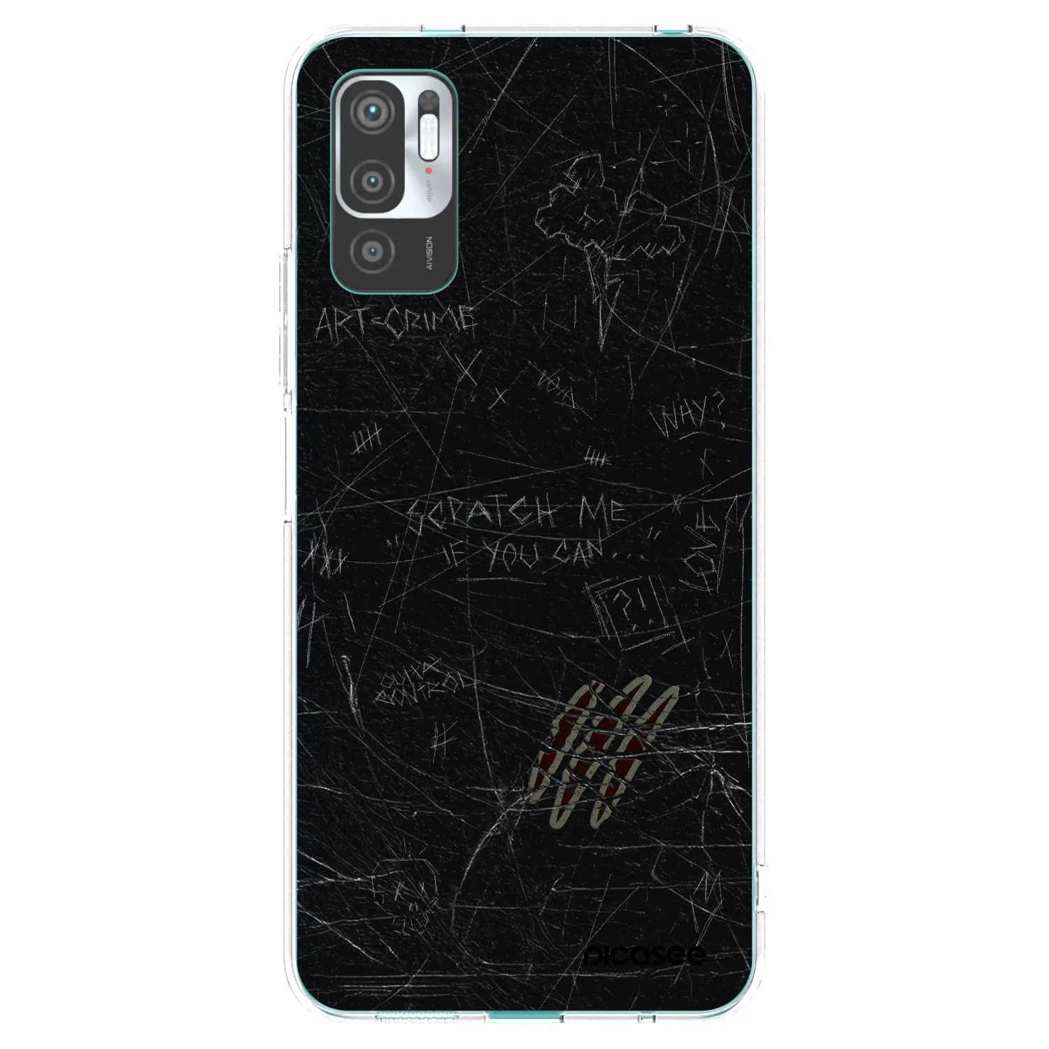 Picasee silikonska prozirna maskica za Xiaomi Redmi Note 10 5G - SCRATCH