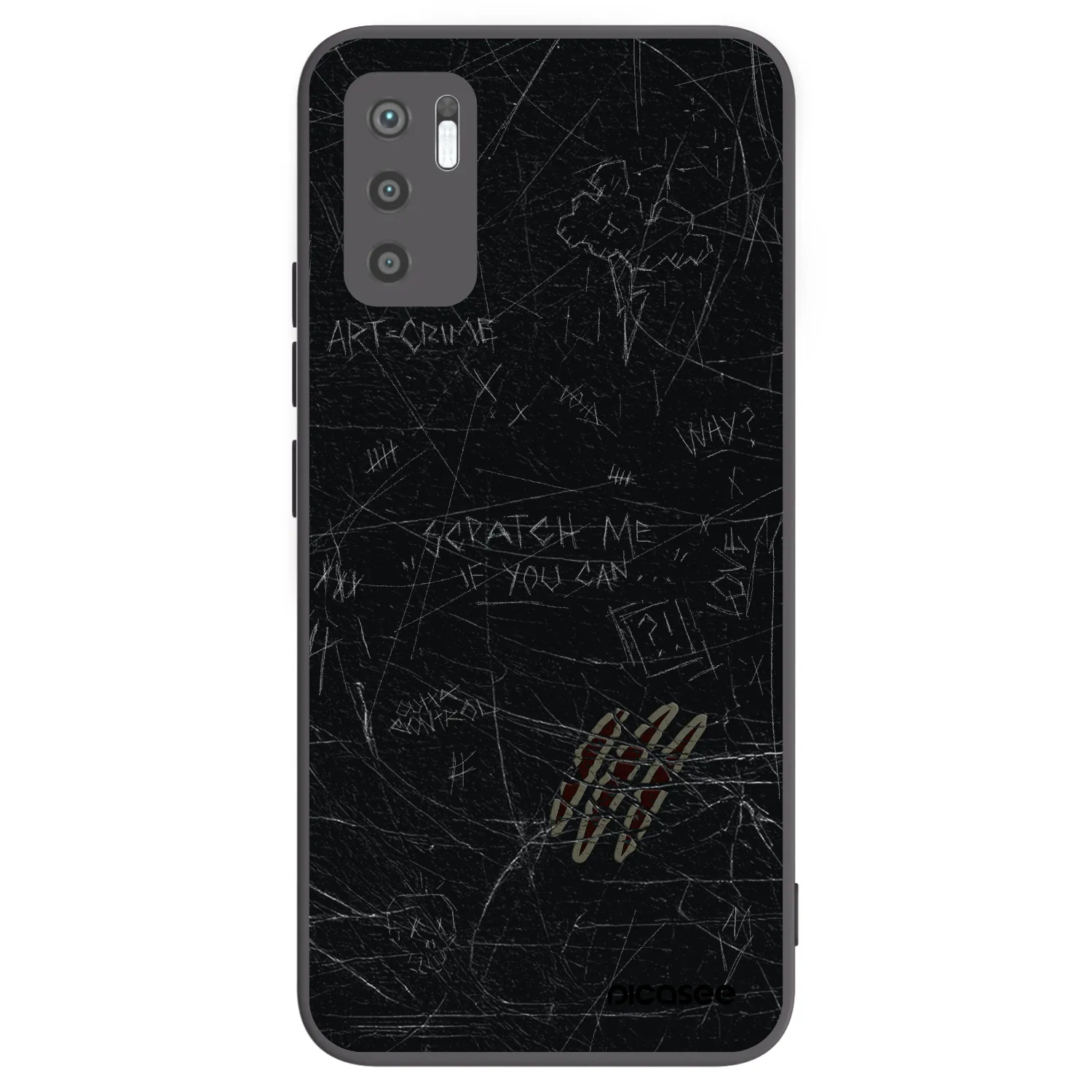 Picasee crna silikonska maskica za Xiaomi Redmi Note 10 5G - SCRATCH