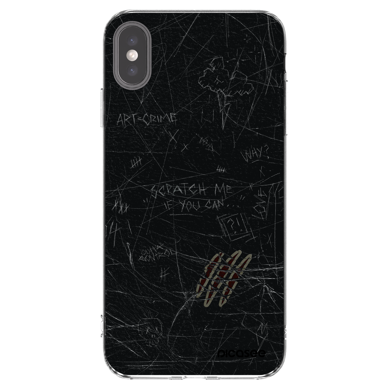 Picasee silikonska prozirna maskica za Apple iPhone XS Max - SCRATCH