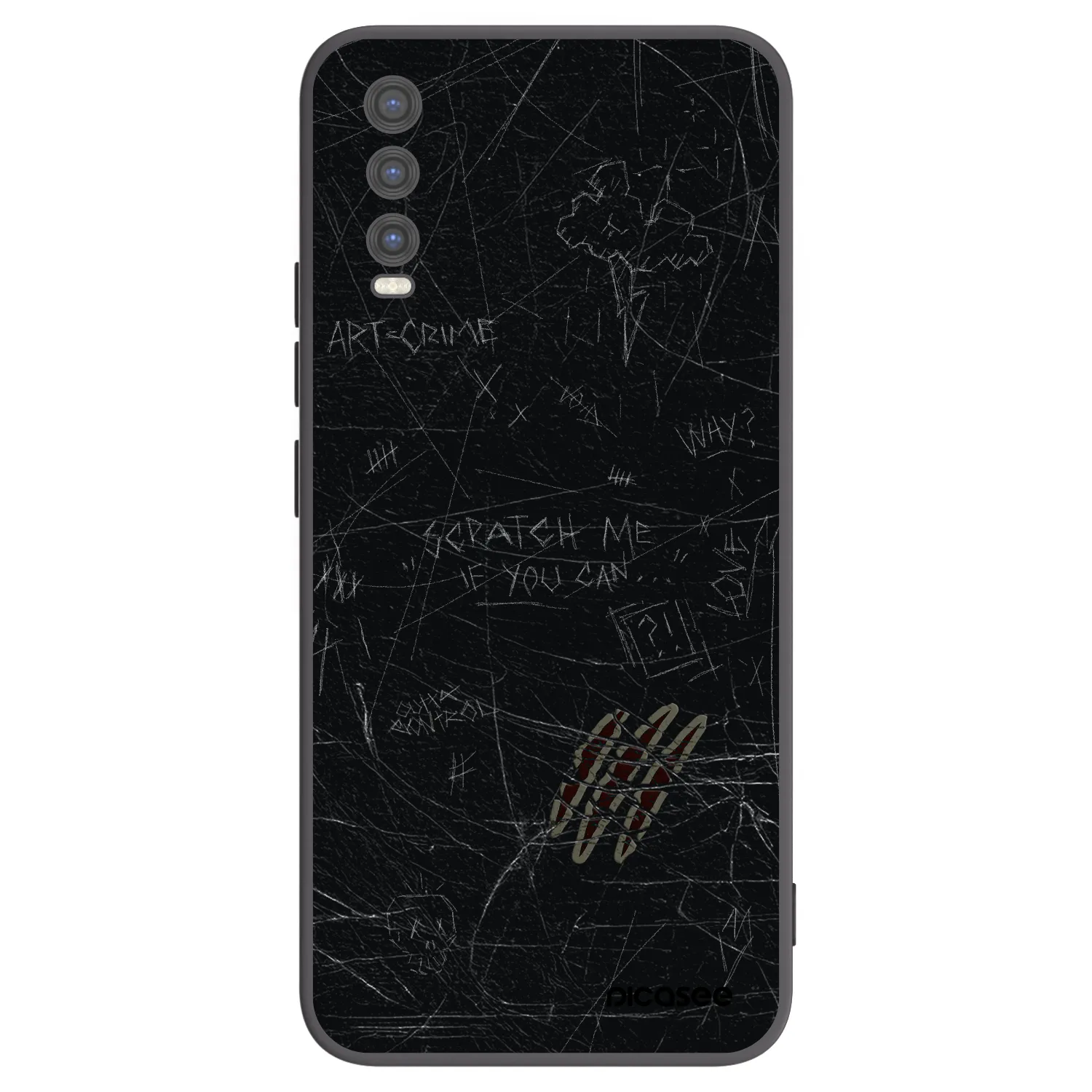 Picasee crna silikonska maskica za Vivo Y20s - SCRATCH