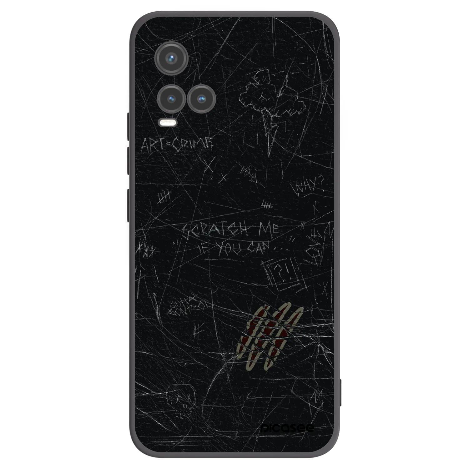Picasee crna silikonska maskica za Vivo Y33s - SCRATCH