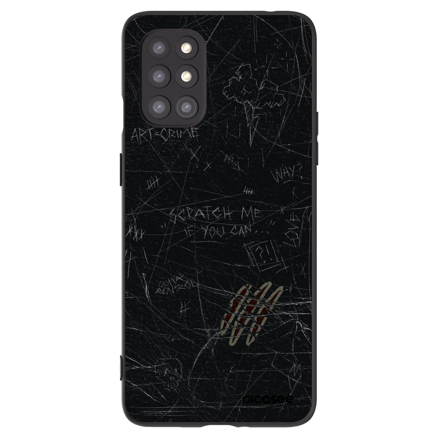 Picasee crna silikonska maskica za OnePlus 8T - SCRATCH