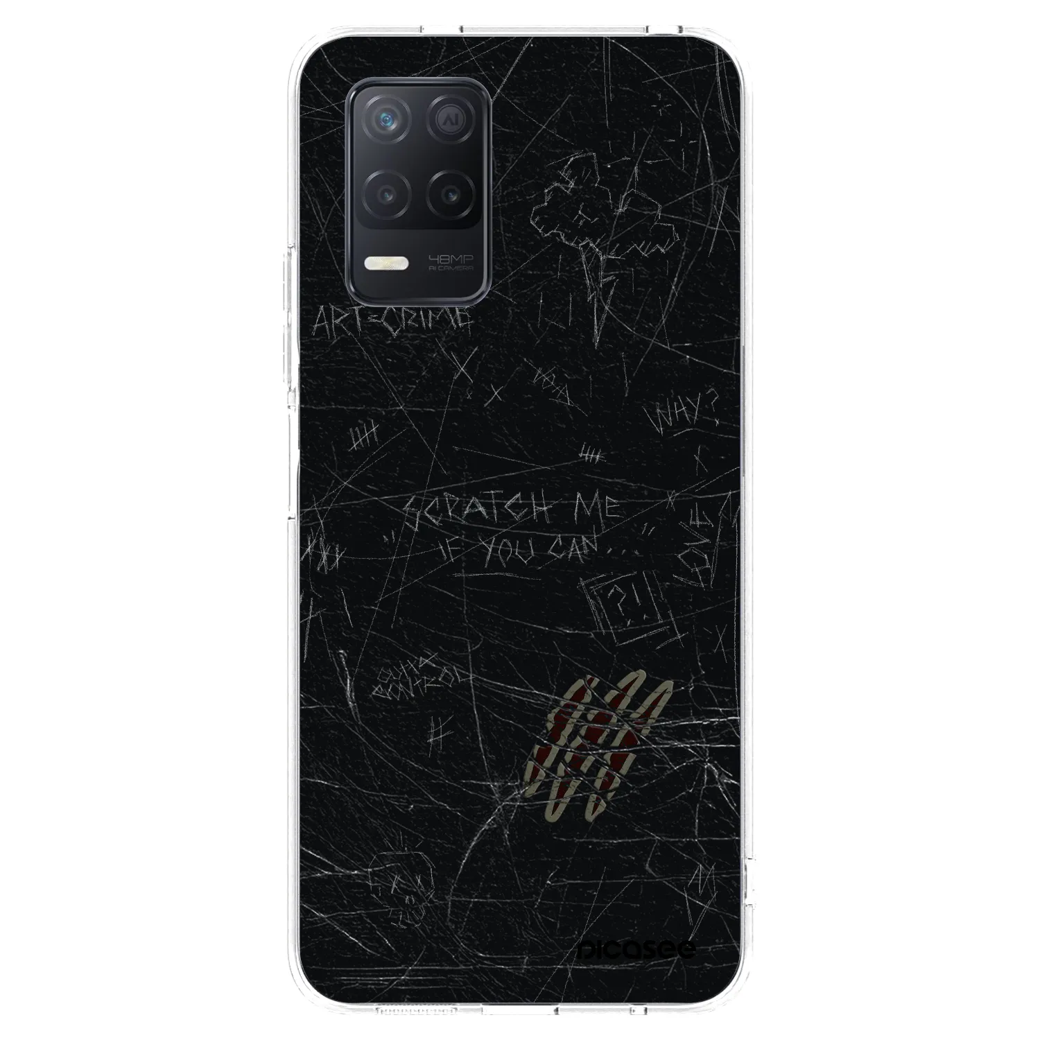Picasee silikonska prozirna maskica za Realme 8 5G - SCRATCH