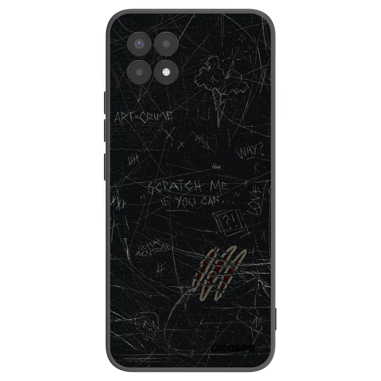Picasee crna silikonska maskica za Realme 8i - SCRATCH
