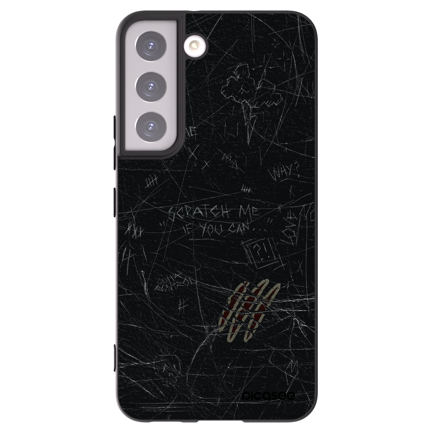Picasee crna silikonska maskica za Samsung Galaxy S22 5G - SCRATCH