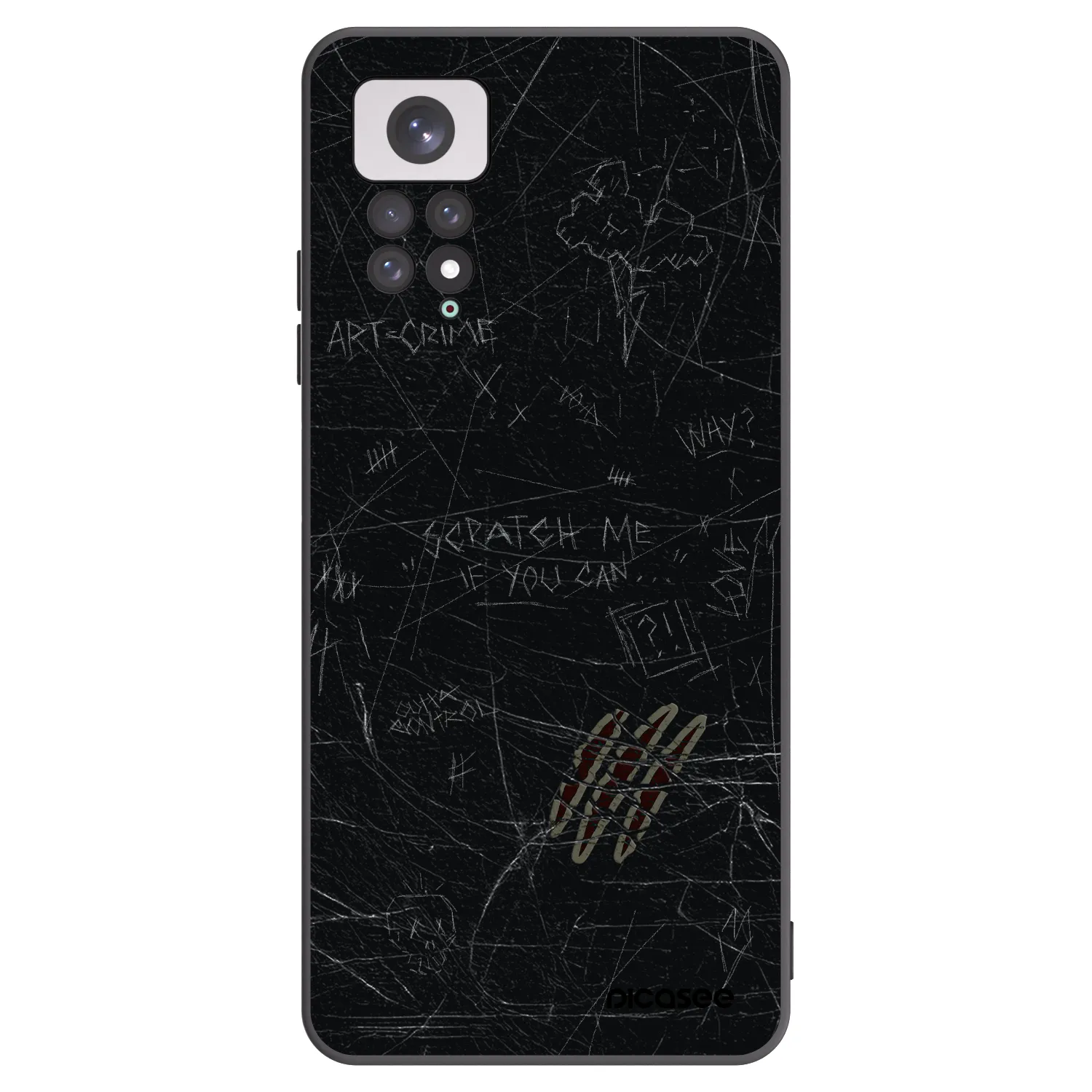 Picasee crna silikonska maskica za Xiaomi Redmi Note 11 - SCRATCH