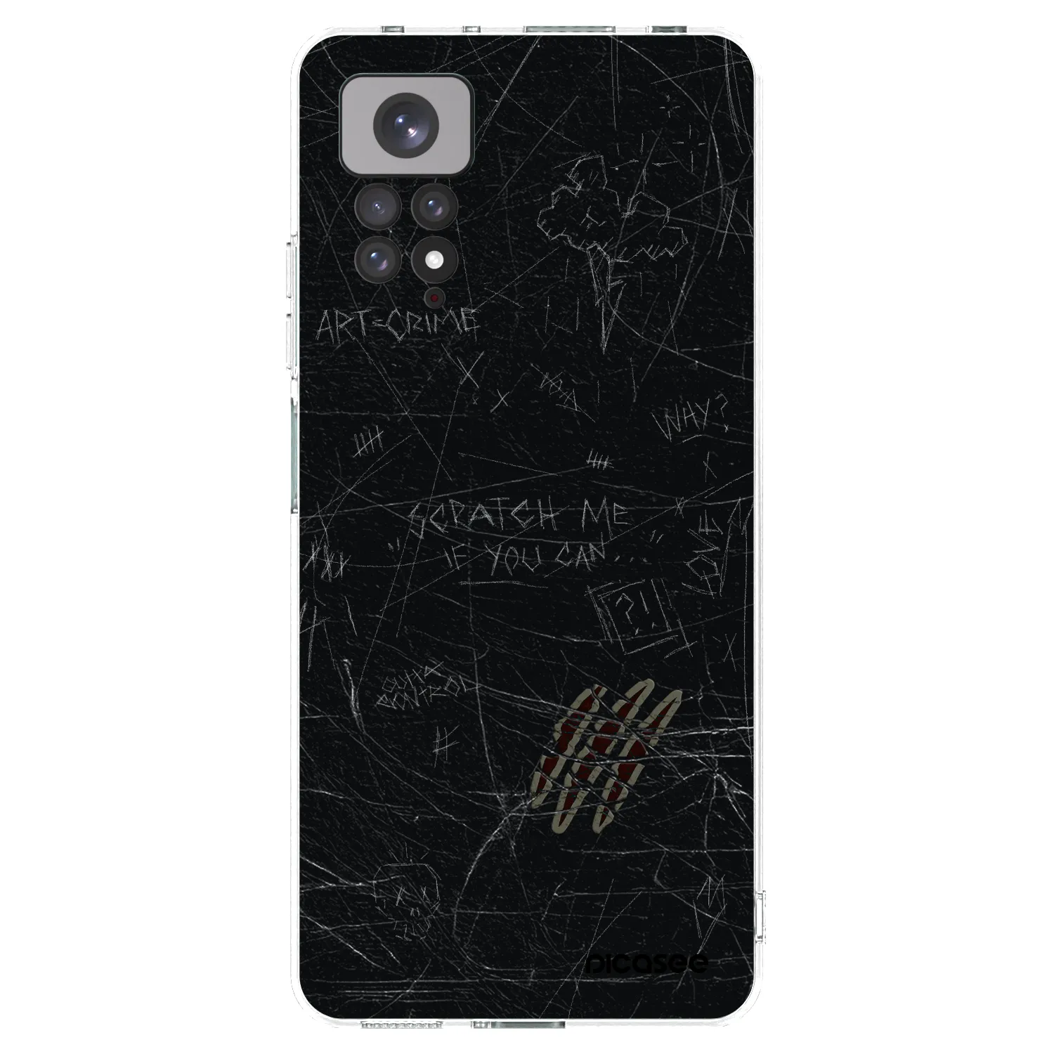 Picasee silikonska prozirna maskica za Xiaomi Redmi Note 11S 4G - SCRATCH