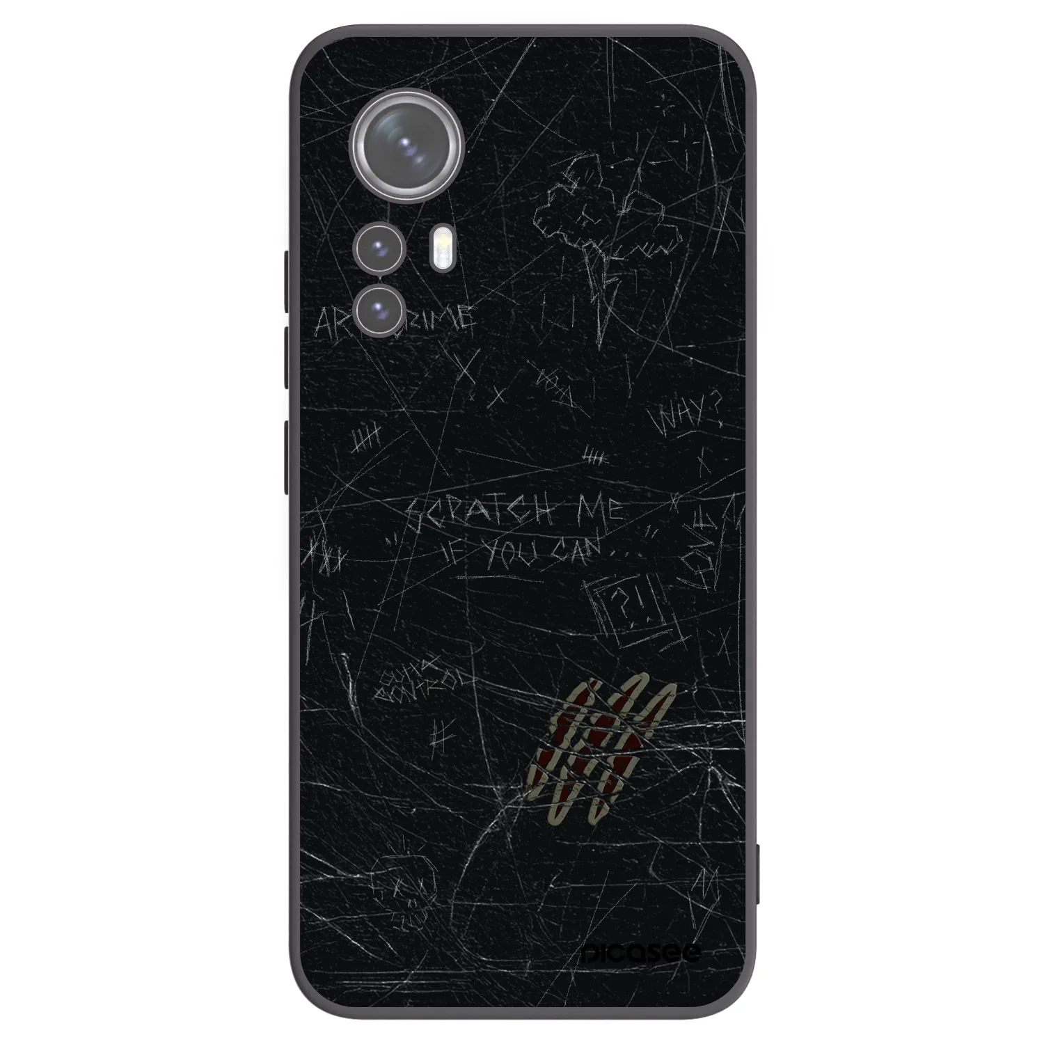 Picasee crna silikonska maskica za Xiaomi 12 - SCRATCH