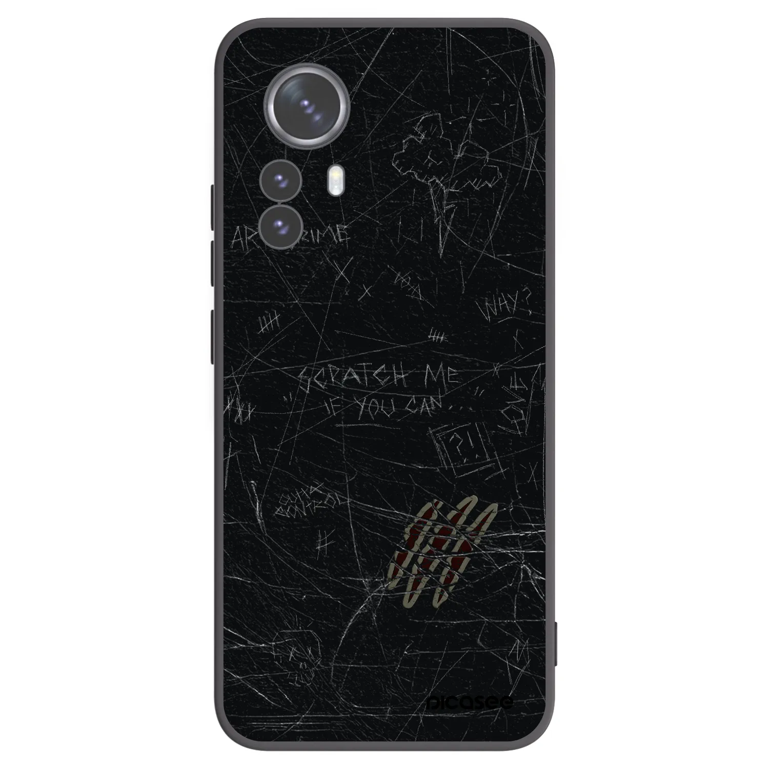 Picasee crna silikonska maskica za Xiaomi 12 Pro - SCRATCH