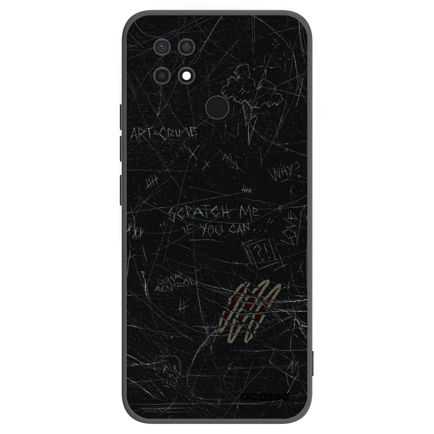Picasee crna silikonska maskica za Xiaomi Redmi 10C - SCRATCH
