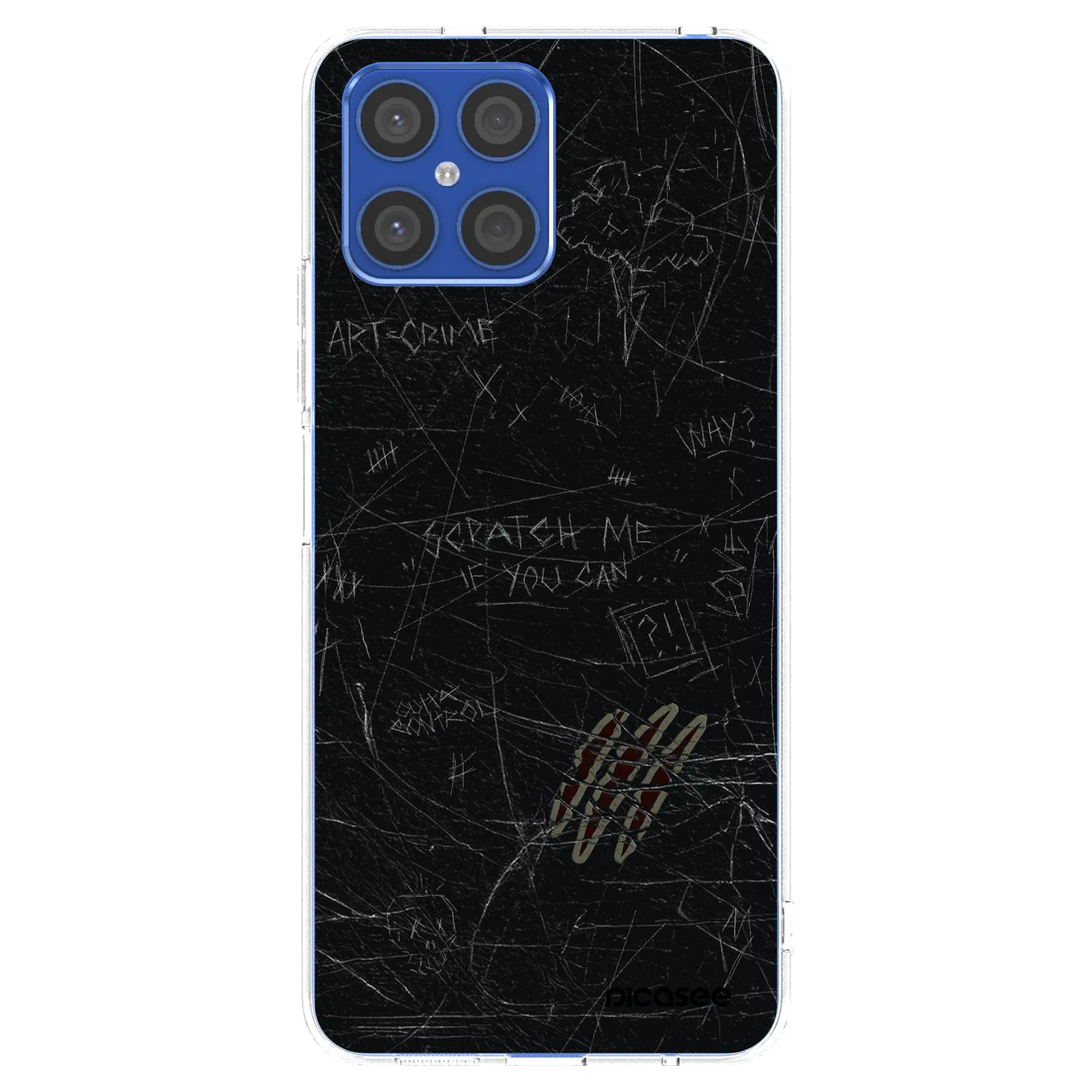 Picasee silikonska prozirna maskica za Honor X8 4G - SCRATCH