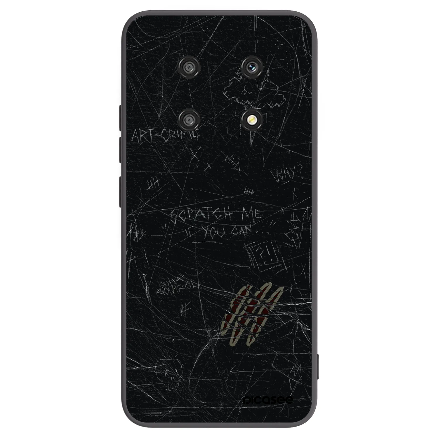 Picasee crna silikonska maskica za Honor Magic4 Lite 5G - SCRATCH