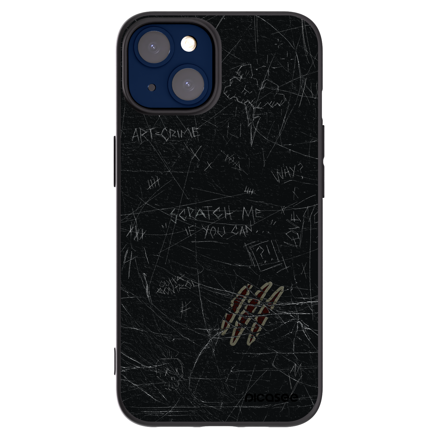 Picasee crna silikonska maskica za Apple iPhone 14 - SCRATCH