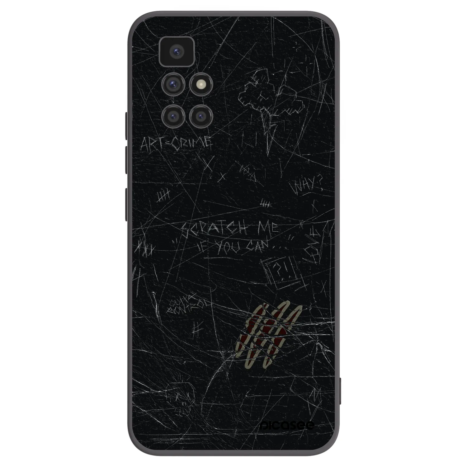 Picasee crna silikonska maskica za Xiaomi Redmi 10 (2022) - SCRATCH