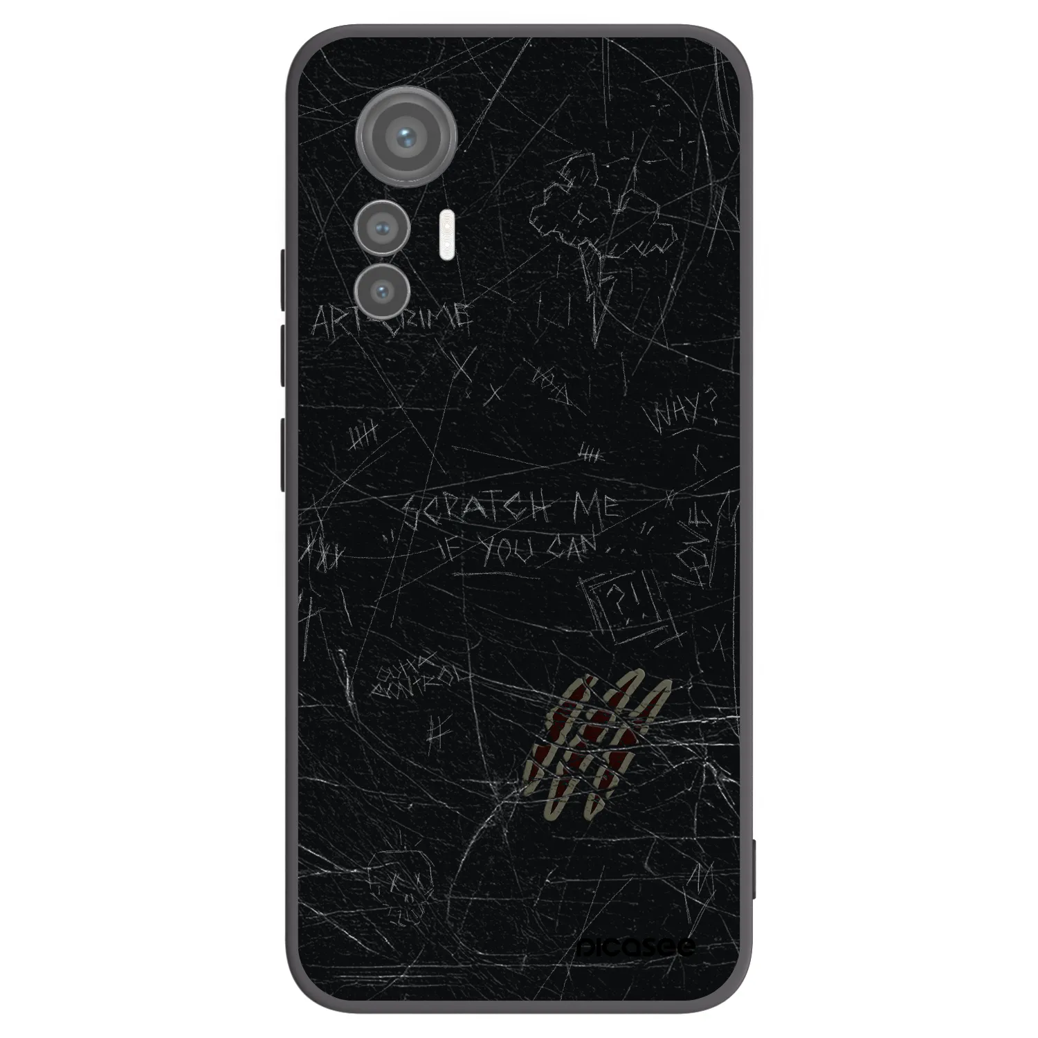 Picasee crna silikonska maskica za Xiaomi 12 Lite - SCRATCH