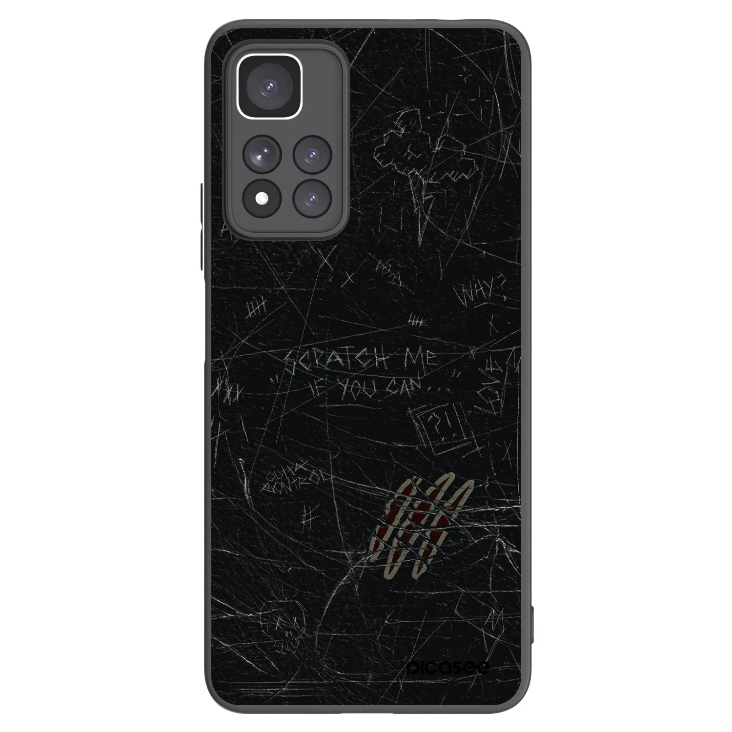 Picasee crna silikonska maskica za Xiaomi Redmi Note 11 Pro+ 5G - SCRATCH