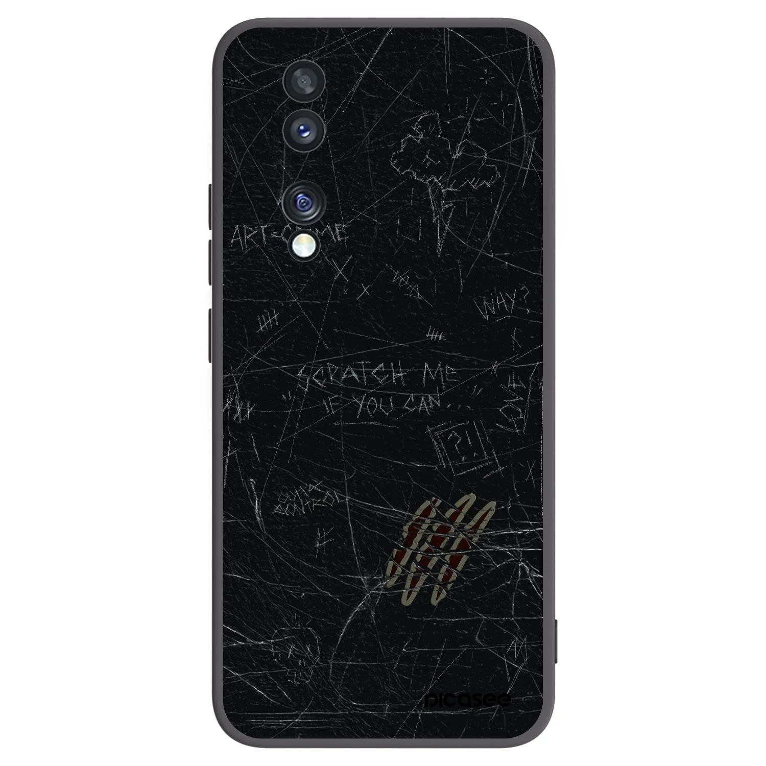 Picasee crna silikonska maskica za Honor 70 - SCRATCH