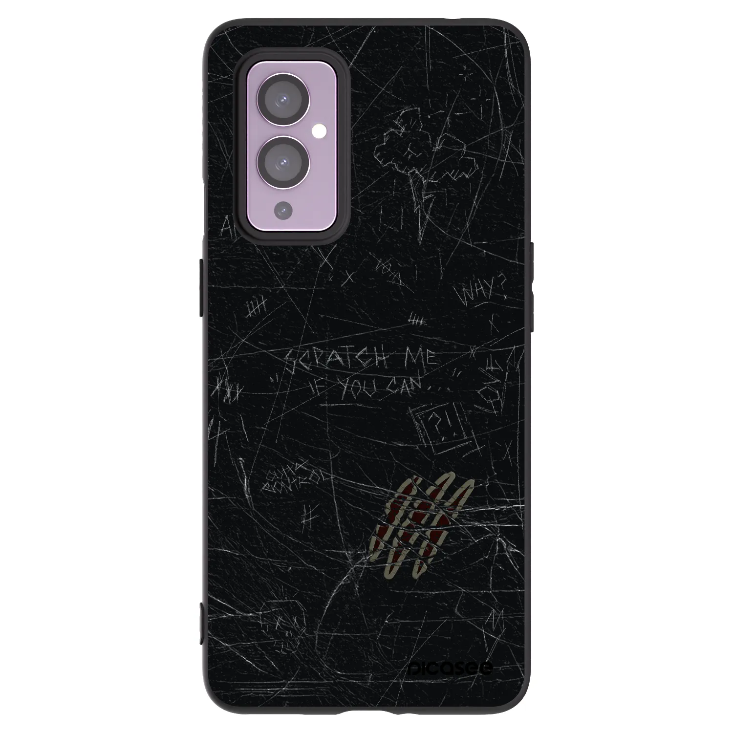 Picasee crna silikonska maskica za OnePlus 9 - SCRATCH