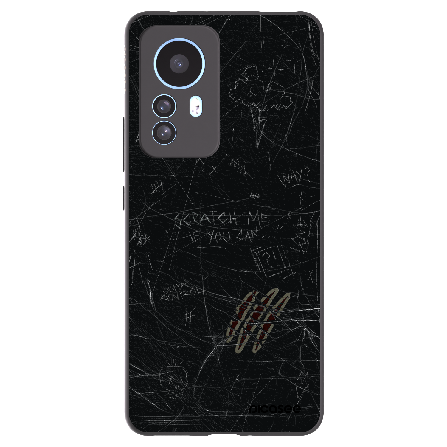 Picasee crna silikonska maskica za Xiaomi 12T Pro - SCRATCH